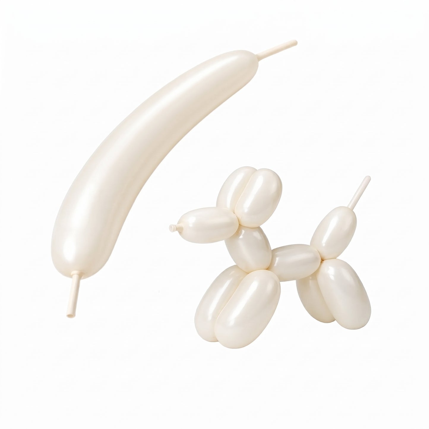 Retro White 260 twisting balloons