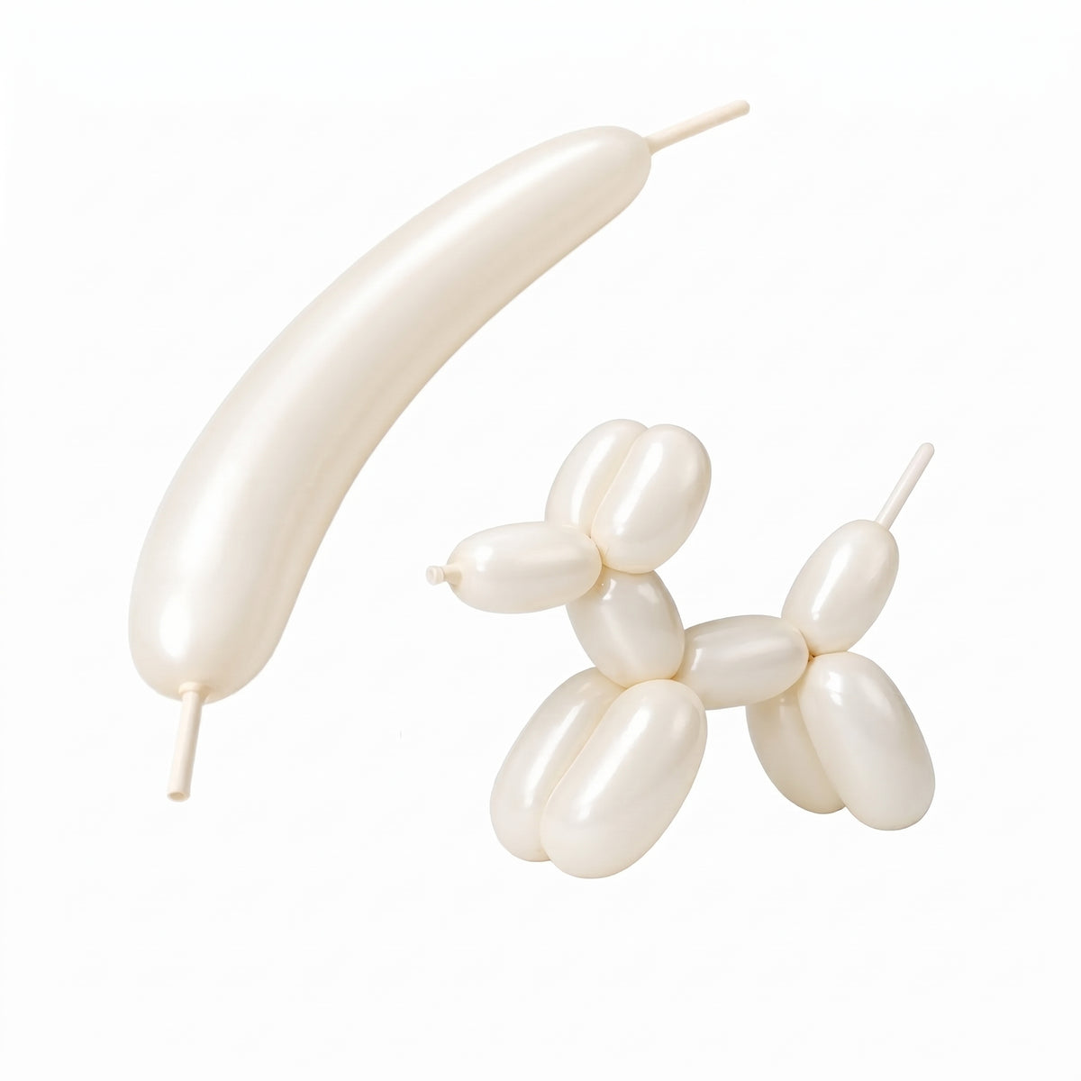 Retro White 260 twisting balloons