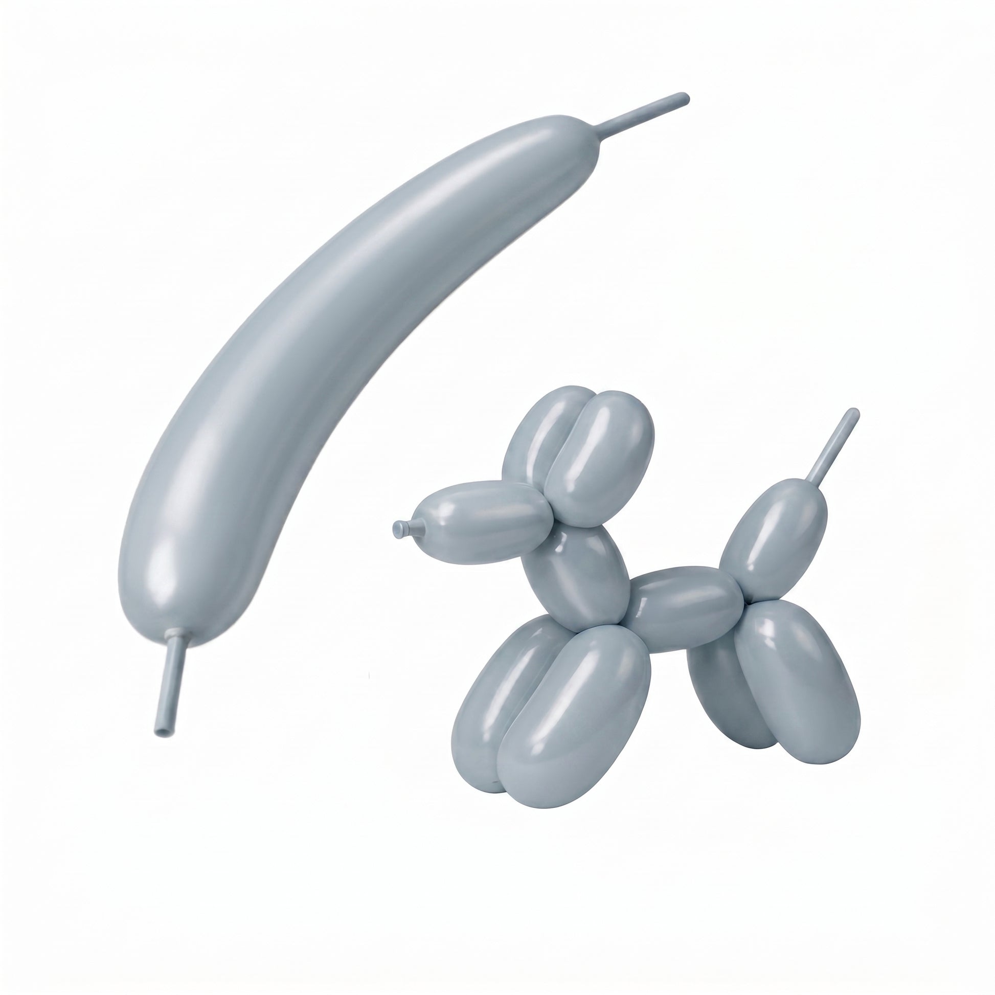 retro storm balloon shaped like a dog on a white background