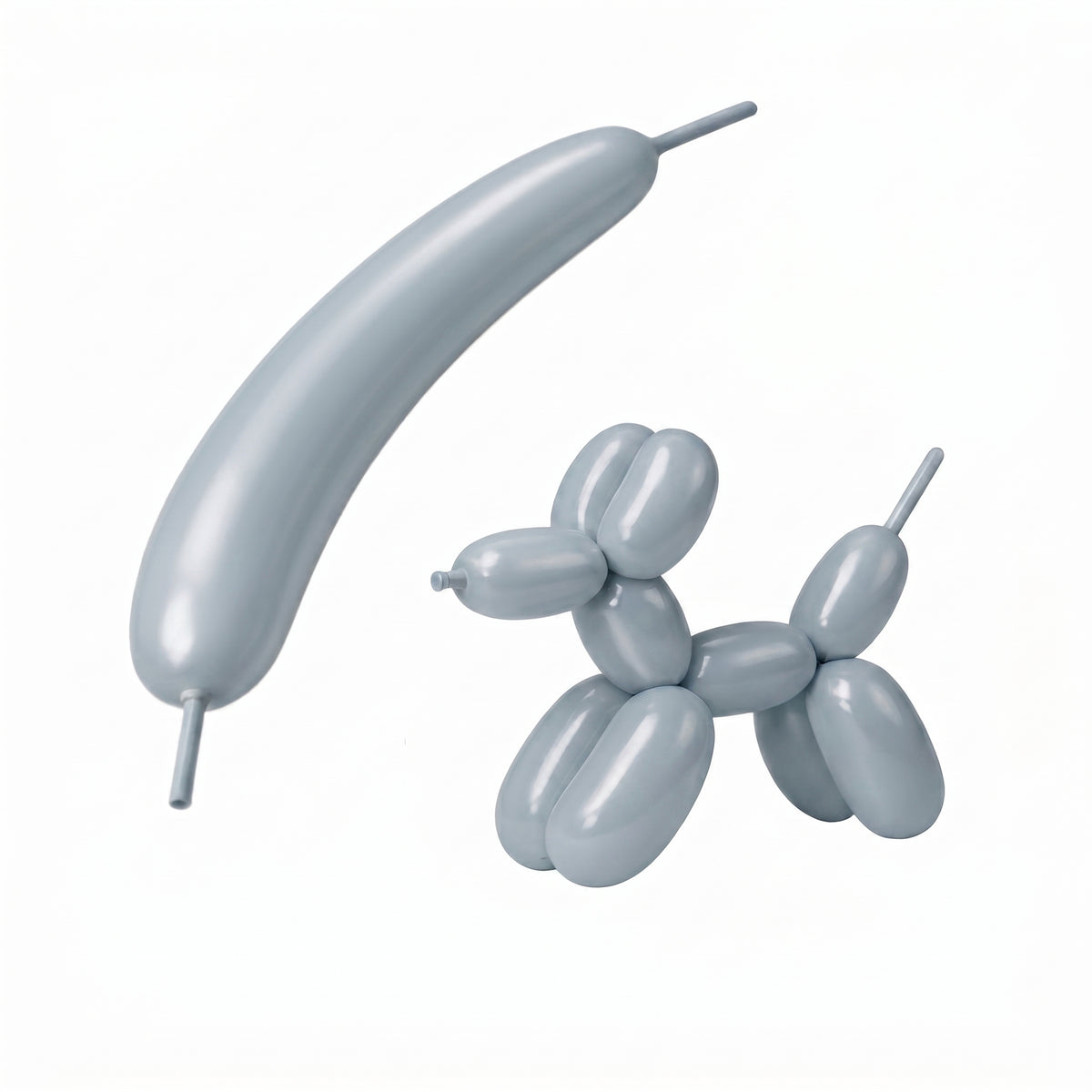retro storm balloon shaped like a dog on a white background
