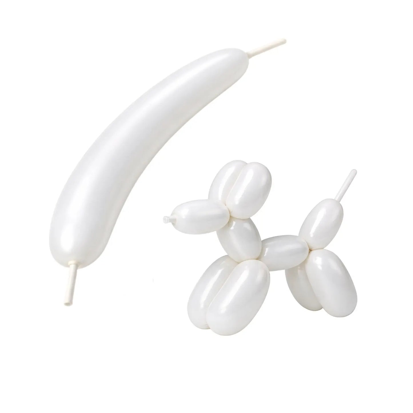 White 260 twisting balloons