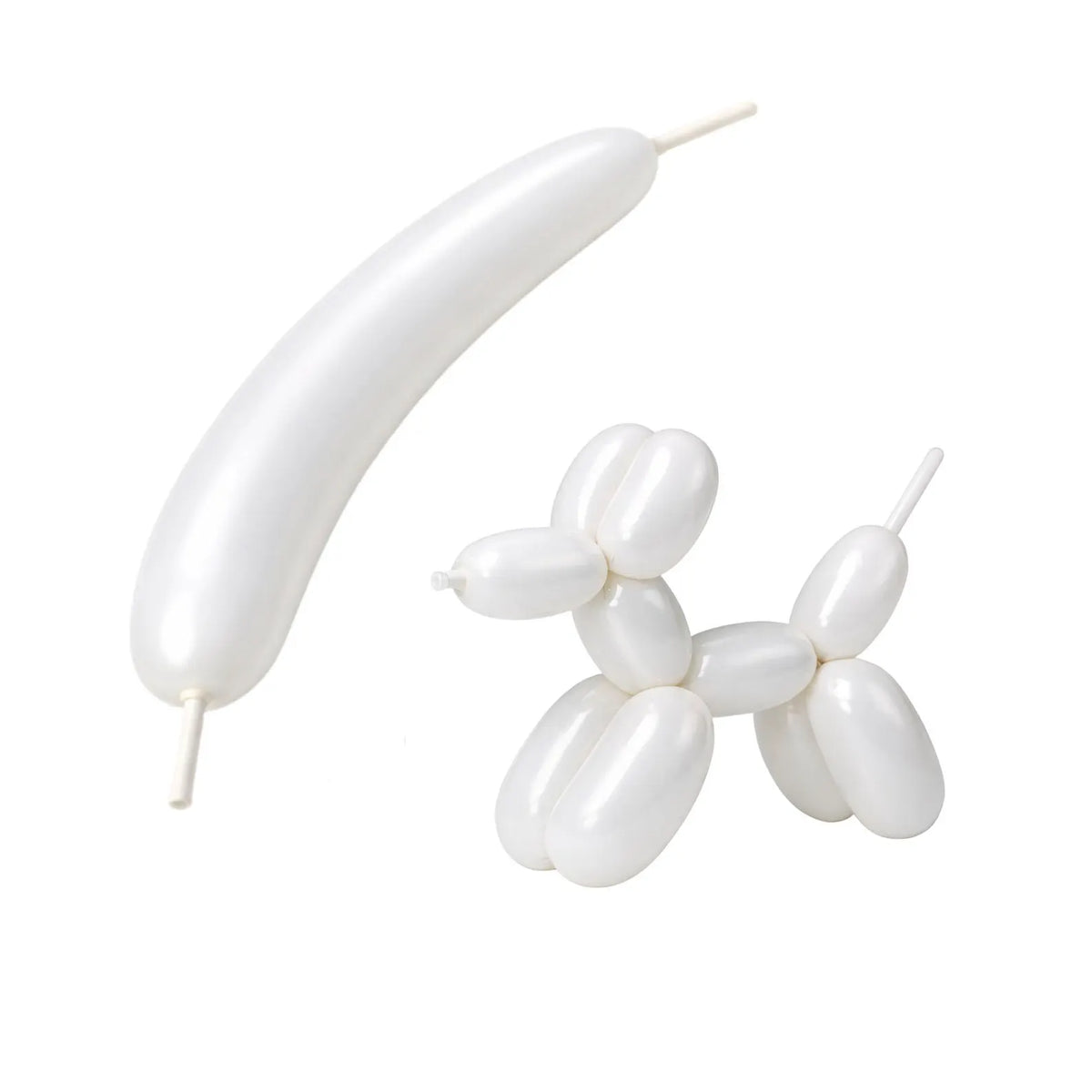 White 260 twisting balloons