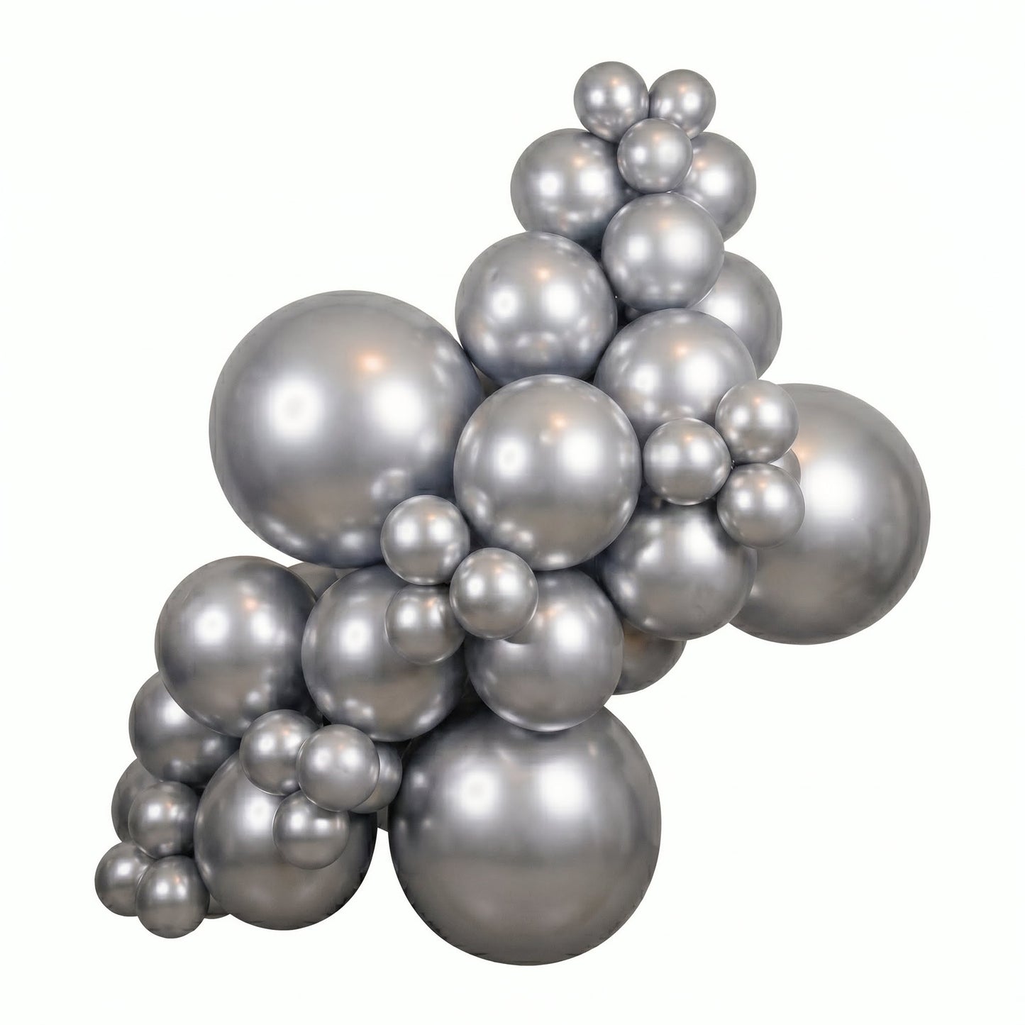 Chrome Silver balloon garland