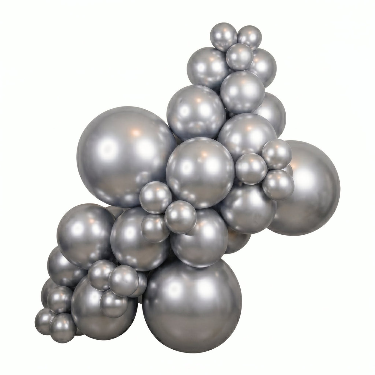 Chrome Silver balloon garland